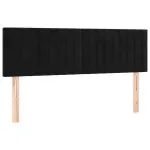 Tăblii de pat, 2 buc., negru, 72x5x78/88 cm, catifea