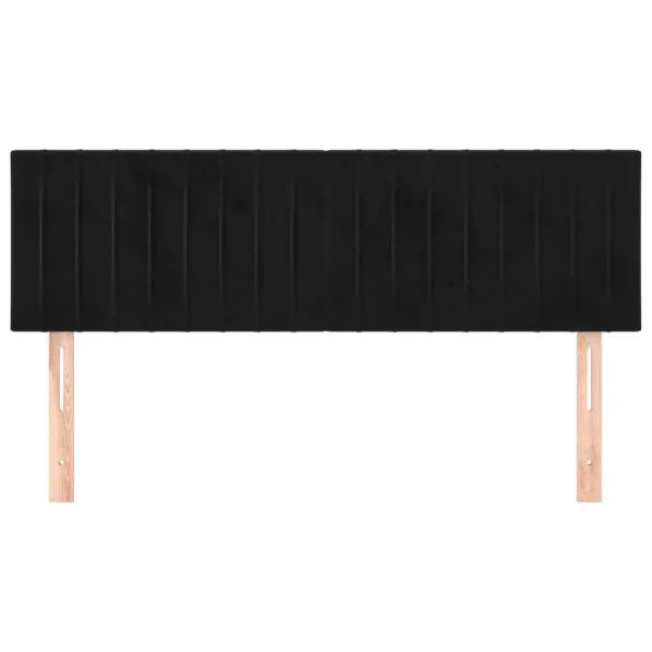 Tăblii de pat, 2 buc., negru, 72x5x78/88 cm, catifea