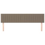 Tăblii de pat, 2 buc, gri taupe, 80x5x78/88 cm, textil