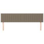 Tăblii de pat, 2 buc, gri taupe, 100x5x78/88 cm, textil