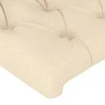 Tăblie de pat, crem, 80x7x78/88 cm, textil