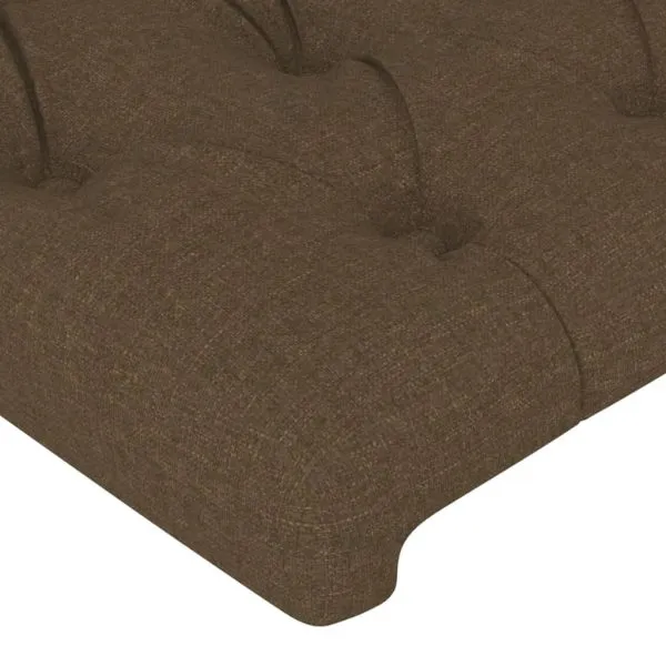 Tăblie de pat, maro închis, 100x7x78/88 cm, textil