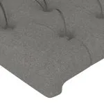 Tăblii de pat, 2 buc, gri închis, 72x7x78/88 cm, textil