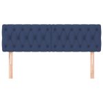 Tăblii de pat, 2 buc, albastru, 72x7x78/88 cm, textil