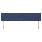 Tăblii de pat, 2 buc, albastru, 90x7x78/88 cm, textil