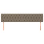 Tăblii de pat, 2 buc, gri taupe, 100x7x78/88 cm, textil