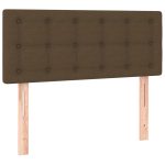 Tăblie de pat, maro închis, 80x5x78/88 cm, textil