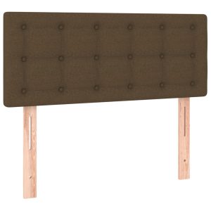 Tăblie de pat, maro închis, 80x5x78/88 cm, textil