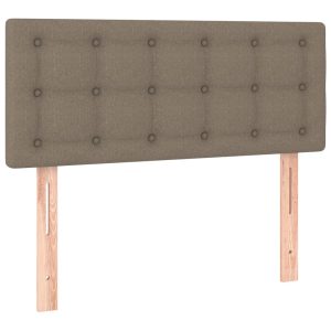 Tăblie de pat, gri taupe, 80x5x78/88 cm, textil