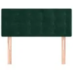 Tăblie de pat, verde închis, 80x5x78/88 cm, catifea