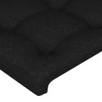 Tăblie de pat, negru, 90x5x78/88 cm, textil