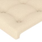 Tăblie de pat, crem, 90x5x78/88 cm, textil