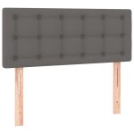 Tăblie de pat, gri, 90x5x78/88 cm, piele ecologică