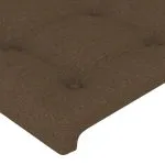 Tăblie de pat, maro închis, 100x5x78/88 cm, textil