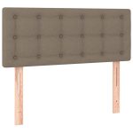 Tăblie de pat, gri taupe, 100x5x78/88 cm, textil