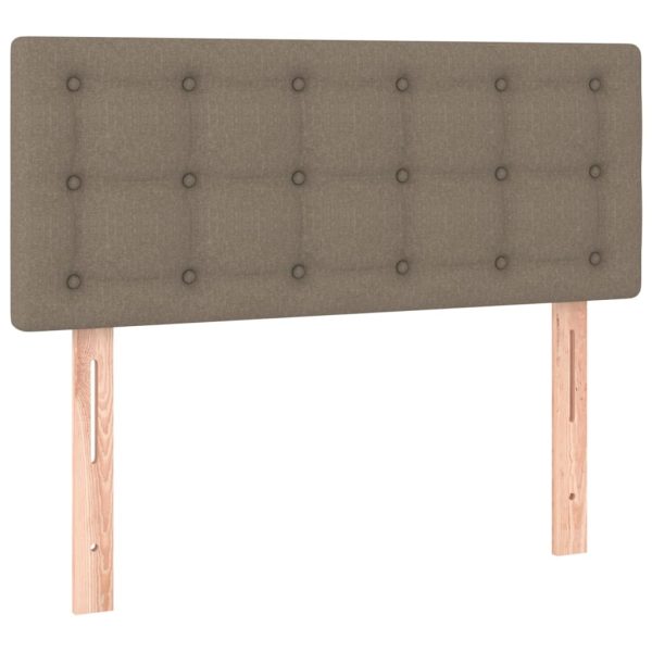 Tăblie de pat, gri taupe, 100x5x78/88 cm, textil