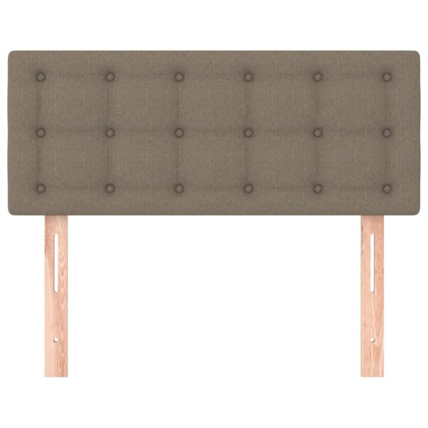 Tăblie de pat, gri taupe, 100x5x78/88 cm, textil