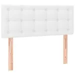 Tăblie de pat, alb, 100x5x78/88 cm, piele ecologică