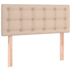 Tăblie de pat, cappuccino, 100x5x78/88 cm, piele ecologică