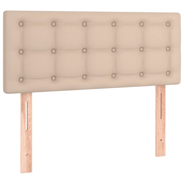 Tăblie de pat, cappuccino, 100x5x78/88 cm, piele ecologică