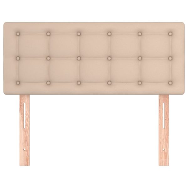 Tăblie de pat, cappuccino, 100x5x78/88 cm, piele ecologică