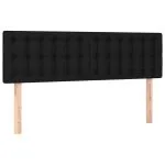 Tăblii de pat, 2 buc., negru, 72x5x78/88 cm, textil
