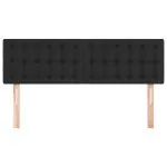 Tăblii de pat, 2 buc., negru, 72x5x78/88 cm, piele ecologică
