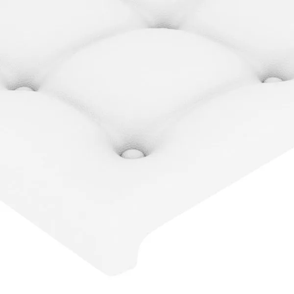 Tăblii de pat, 2 buc, alb, 80x5x78/88 cm, piele ecologică