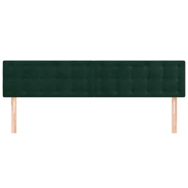 Tăblii de pat, 2 buc, verde închis, 80x5x78/88 cm, catifea