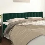 Tăblii de pat, 2 buc, verde închis, 80x5x78/88 cm, catifea