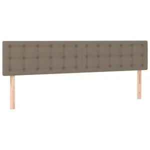 Tăblii de pat, 2 buc, gri taupe, 90x5x78/88 cm, textil
