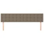 Tăblii de pat, 2 buc, gri taupe, 90x5x78/88 cm, textil