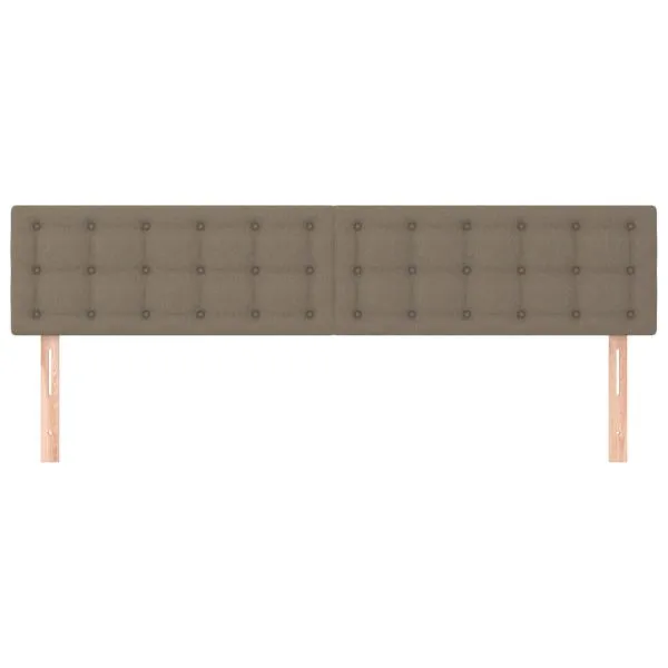 Tăblii de pat, 2 buc, gri taupe, 90x5x78/88 cm, textil