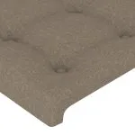 Tăblii de pat, 2 buc, gri taupe, 90x5x78/88 cm, textil