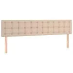 Tăblii de pat 2 buc, cappuccino 90x5x78/88 cm piele ecologică