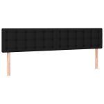 Tăblii de pat, 2 buc, negru, 100x5x78/88 cm, textil