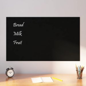Placă magnetică de perete, negru, 100×60 cm sticlă securizată