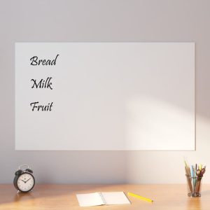 Placă magnetică de perete, alb, 100×60 cm sticlă securizată