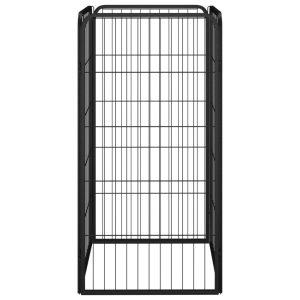 Padoc pentru câini cu 4 panouri, negru, 50×100 cm, oțel
