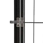 Țarc câini 30 panouri negru 50×100 cm oțel vopsit electrostatic