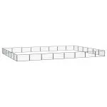 Țarc câini 28 panouri negru 100×50 cm oțel vopsit electrostatic