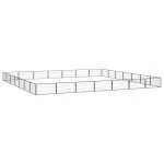 Țarc câini 28 panouri negru 100×50 cm oțel vopsit electrostatic