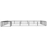 Țarc câini 20 panouri negru 100×50 cm oțel vopsit electrostatic