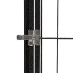 Țarc câini 44 panouri negru 100×50 cm oțel vopsit electrostatic