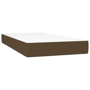 Saltea de pat cu arcuri, maro închis, 80x200x20 cm, textil