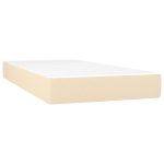 Saltea de pat cu arcuri, crem, 80x200x20 cm, textil