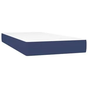 Saltea de pat cu arcuri, albastru, 80x200x20 cm, textil