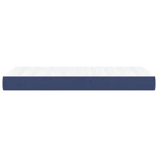 Saltea de pat cu arcuri, albastru, 80x200x20 cm, textil