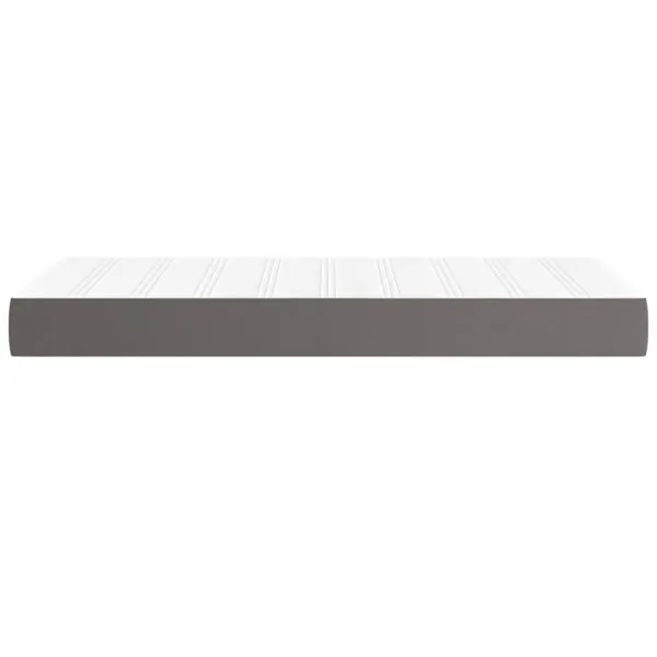 Saltea de pat cu arcuri, gri, 90x200x20 cm, piele ecologică