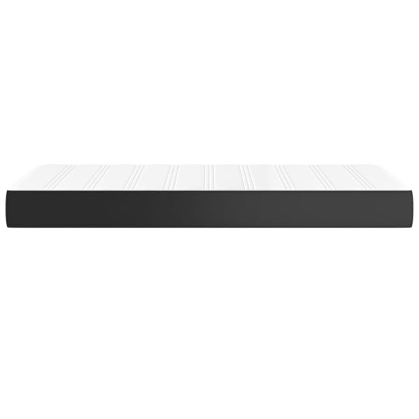 Saltea de pat cu arcuri, negru, 100x200x20 cm, piele ecologică